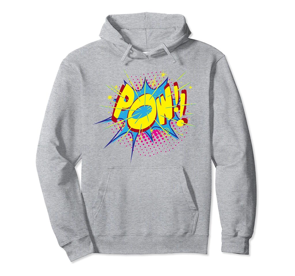 POW! Heather Grey pullover-hoodie