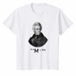 Hamilton on white t-shirt